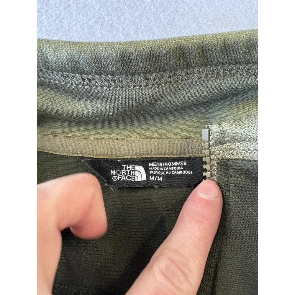 The North Face Jacket Mens‎ Medium Green Softshell Windbreaker Full Zip Hiking